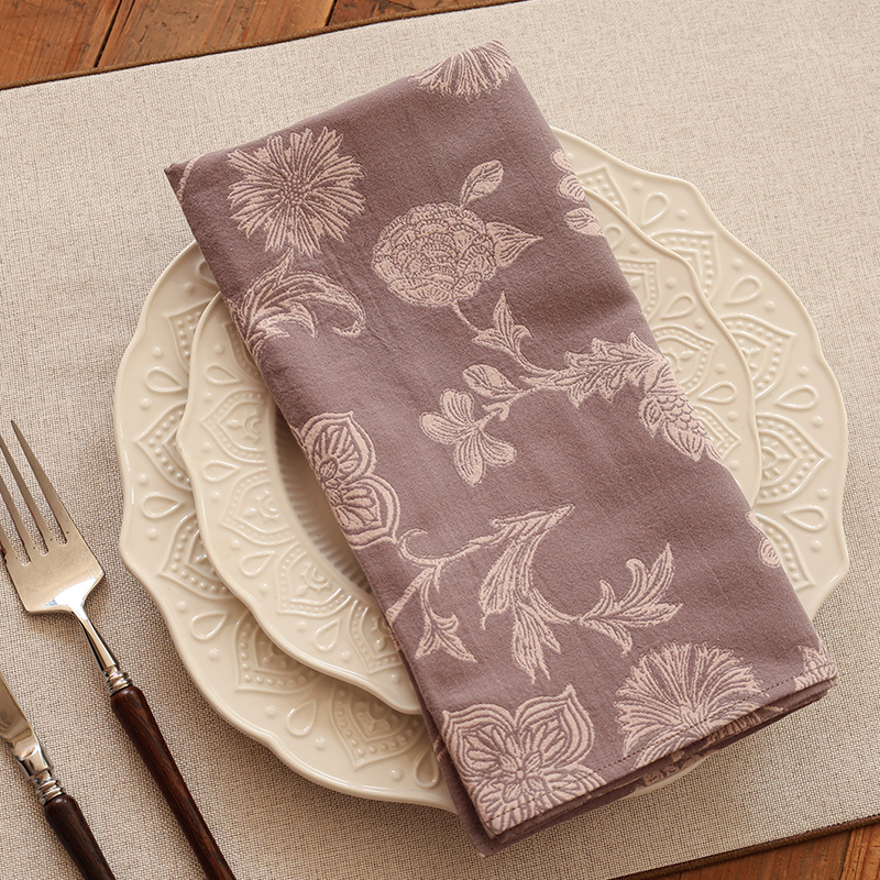 Serviettes en tissu imprimées